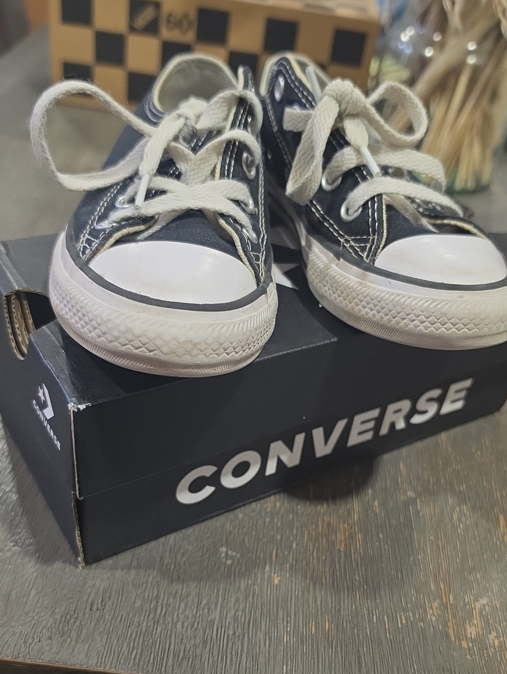 Converse Kids Low Top Sneakers - Black and White